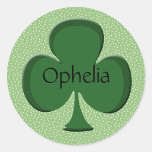 Stickers Shamrocks irlandais personnalisés Ophelia