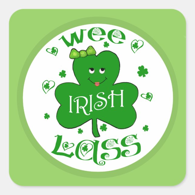 Stickers Shamrocks irlandais St. Patrick (Devant)