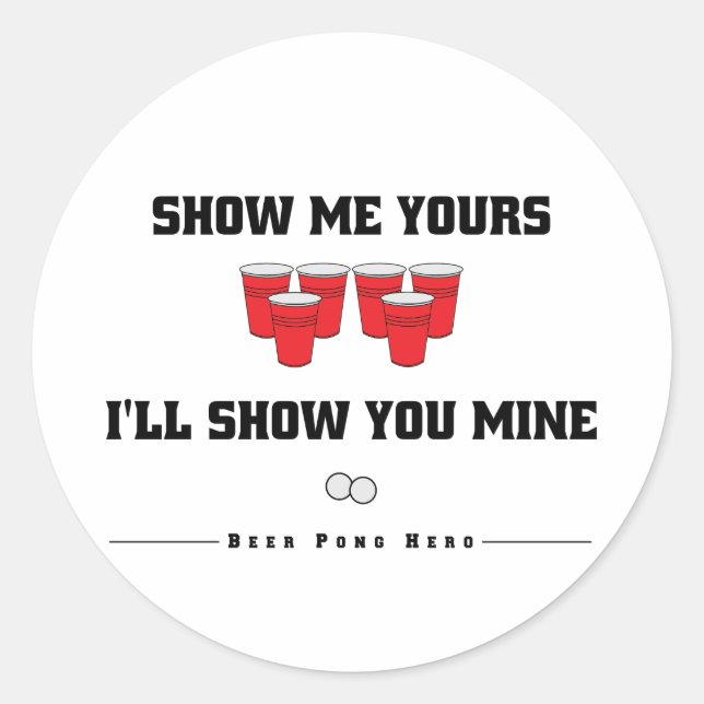 Stickers Show et Tell Beer Pong (Devant)