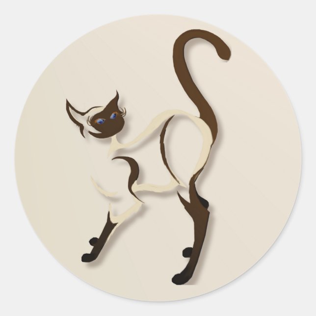 Stickers Siamese Kitty debout (Devant)