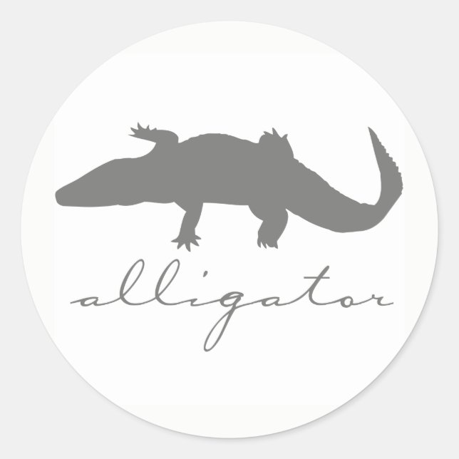 Stickers Silhouette Alligator (Devant)