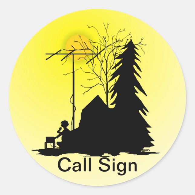 Stickers Silhouette de l'opérateur de jour de la r (Devant)