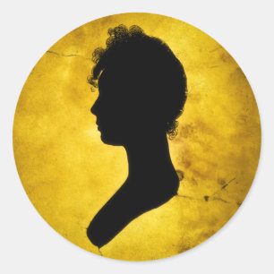 stickers "Silhouette féminine sur or"