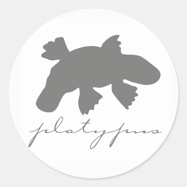 Stickers Silhouette Platypus (Devant)
