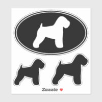 Stickers Silhouettes de Terrier à revêtement doux