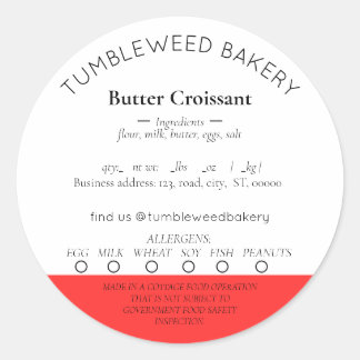 Stickers Simple Cottage Food Law