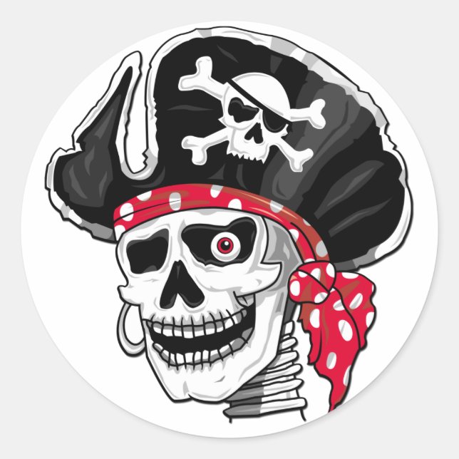 Stickers Skeleton Pirate (Devant)