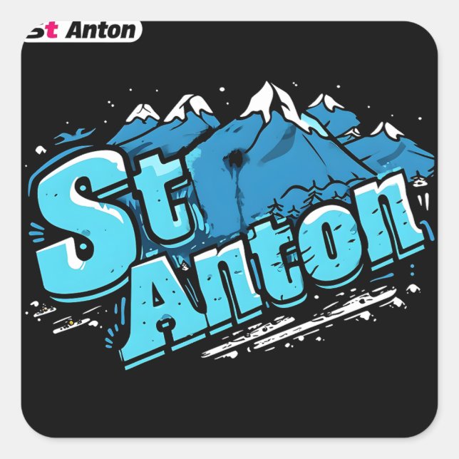 Stickers ski St Anton (Ensemble de 20) (Devant)