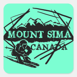 stickers ski turquoise Mount Sima Canada