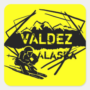 stickers ski Valdez Alaska
