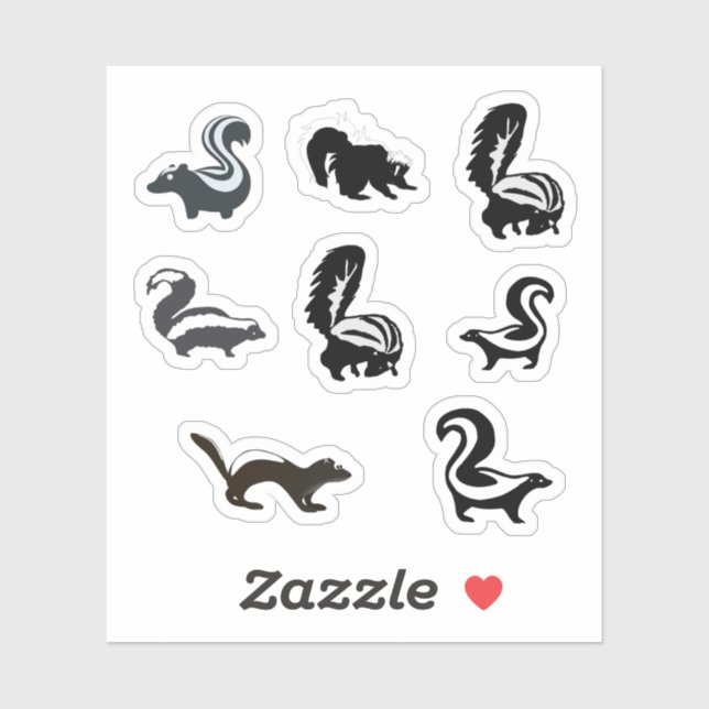 Stickers Skunk (Feuille)