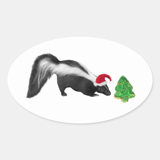 Stickers Skunk de Noël (Devant)
