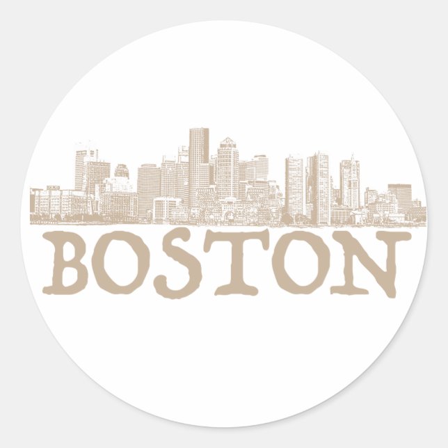 stickers Skyline de Boston City (Devant)