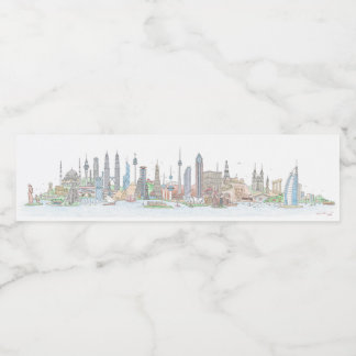 Stickers Skyline du monde