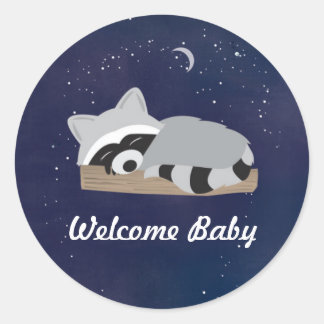 Stickers Sleepy Raccoon