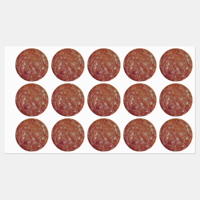 Stickers Slice Salami (Feuille)
