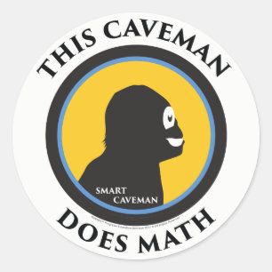 Stickers Smart Caveman : Ce Caveman fait des maths