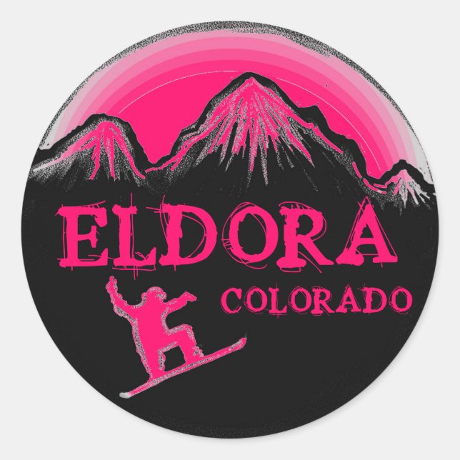 stickers snowboarders rose Eldora Colorado (Devant)