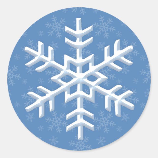 Stickers Snowflake Blue Winter Holiday (Devant)