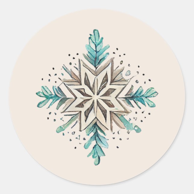 Stickers Snowflake, Fête, Noël, Bleu (Devant)
