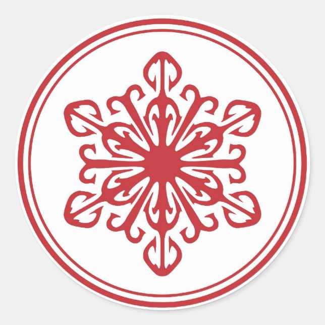 Stickers Snowflake - Rouge (Devant)
