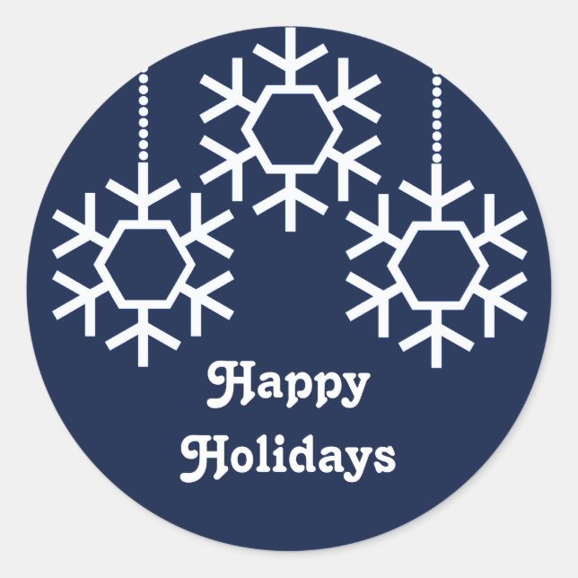 Stickers Snowflakes en chute libre, Bleu foncé (Devant)