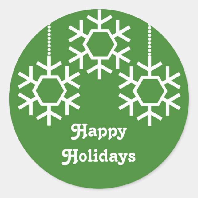 Stickers Snowflakes en chute libre, Vert clair (Devant)