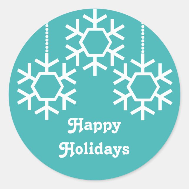 Stickers Snowflakes en chute, Turquoise (Devant)