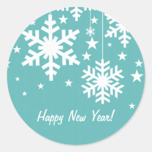 Stickers Snowflakes et Stars, Aqua