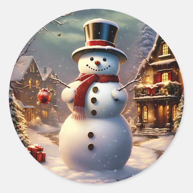 Stickers Snowman de Noël (Devant)