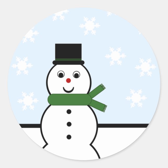 Stickers Snowman du Jour de la Neige (Devant)