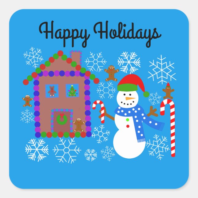 Stickers Snowman & House #2 (Devant)