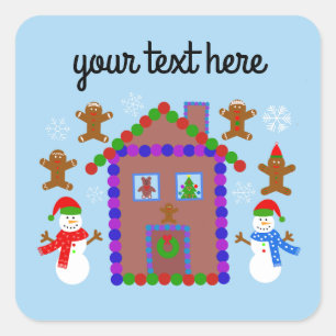 Stickers Snowman & House #3