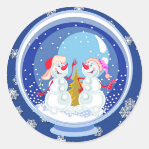 Stickers Snowman Snowglobe