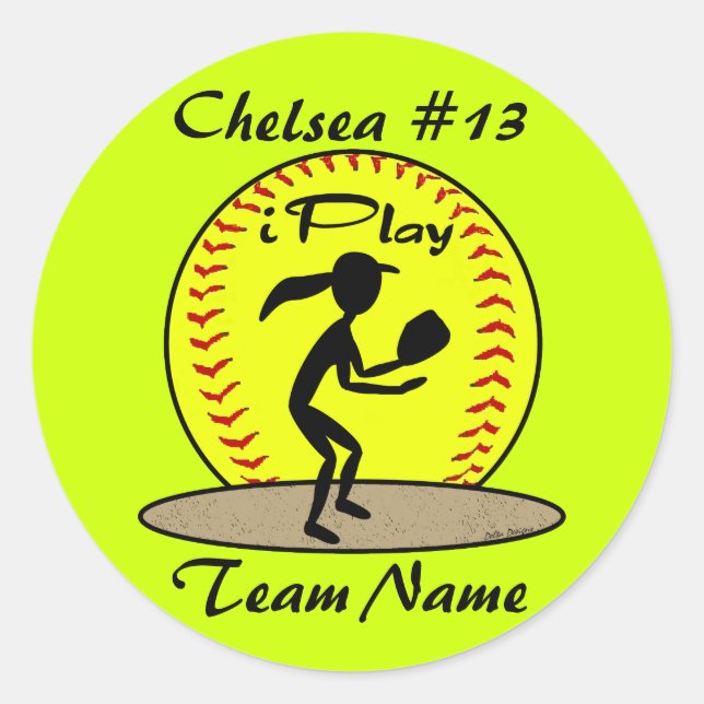 Stickers Softball de stade rapide (Devant)
