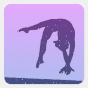 Stickers Solde de Gymnastique Violet