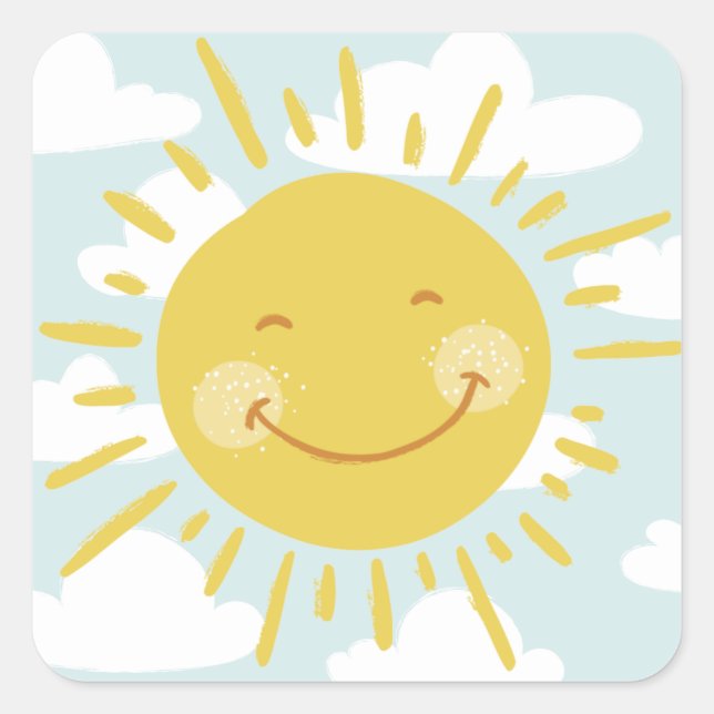 Stickers soleil doux et souriant (Devant)