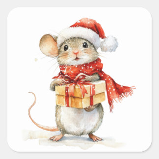 Stickers souris Noël