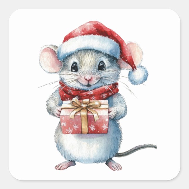 Stickers souris Noël (Devant)