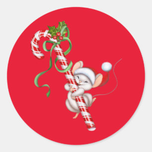 Stickers souris Père Noël Holiday