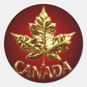 Stickers Souvenir Canada Stickers Maple Leaf Or