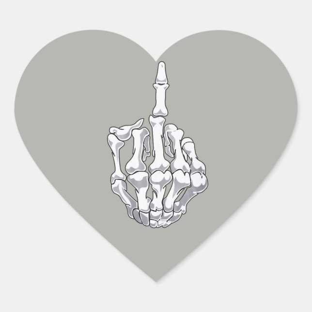 Stickers squelette à doigt moyen (Devant)