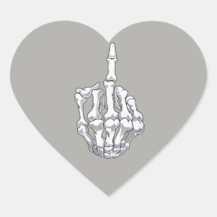 Stickers squelette à doigt moyen