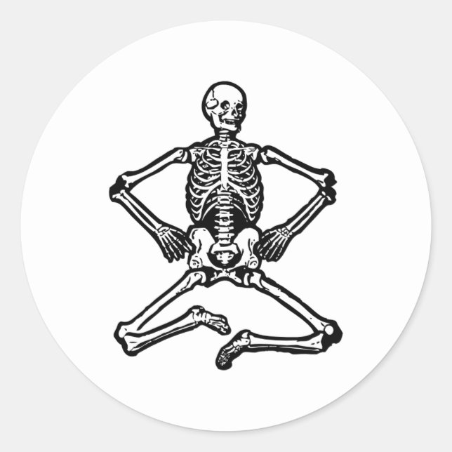 Stickers squelette d'Halloween (Devant)