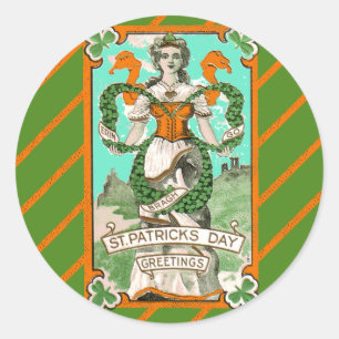 Stickers St. Patrick's Day avec classe irlandaise
