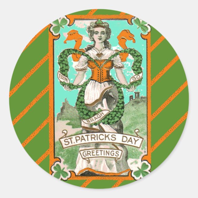 Stickers St. Patrick's Day avec classe irlandaise (Devant)