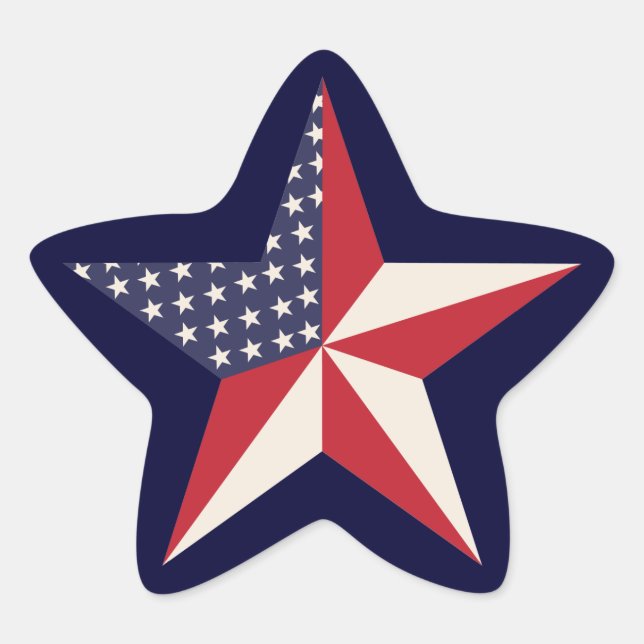 Stickers Star américain (Devant)