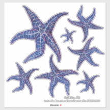 Stickers Starfish - BLEU