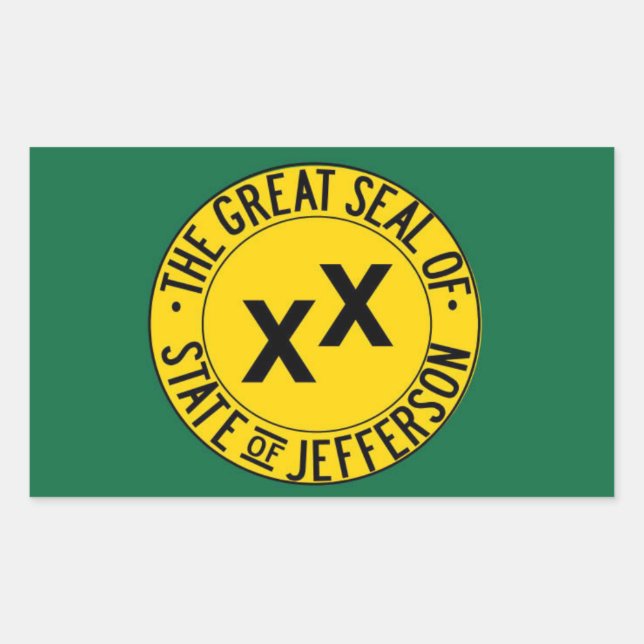 Stickers State of Jefferson (Feuille de 4) (Devant)