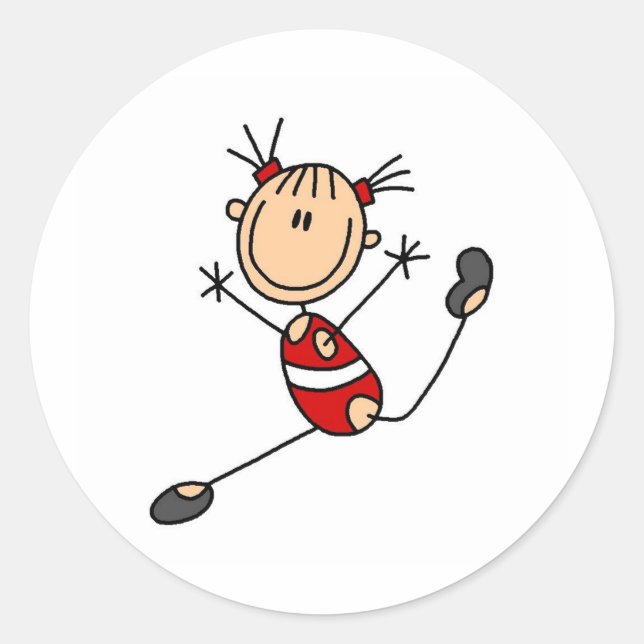 Stickers Stick Girl Gymnast (Devant)